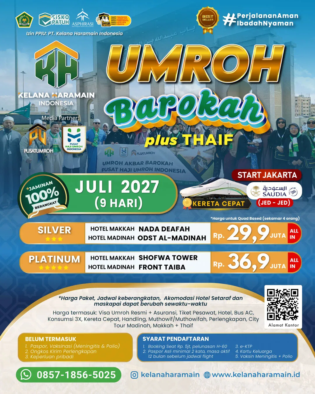 Paket Biaya Umroh Juli 2027 Silver Platinum Plus Thaif