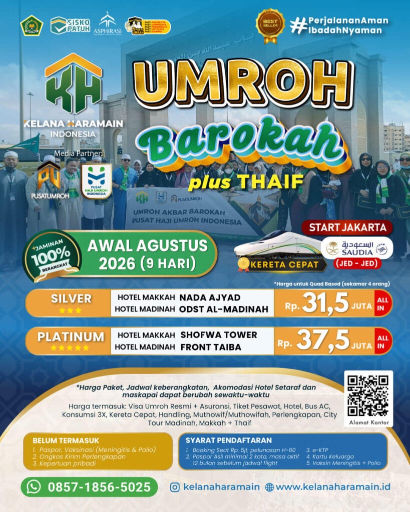 Umroh Awal Agustus 2026 Silver Platinum by Saudi Airlines 9 Hari