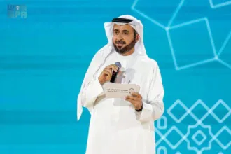 Menteri Haji dan Umrah Tawfiq Al-Rabiah berbicara di Forum Umrah dan Ziyarah di Madinah.